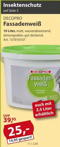 Sonderpreis Baumarkt DECOPRO Fassadenweiß Angebot