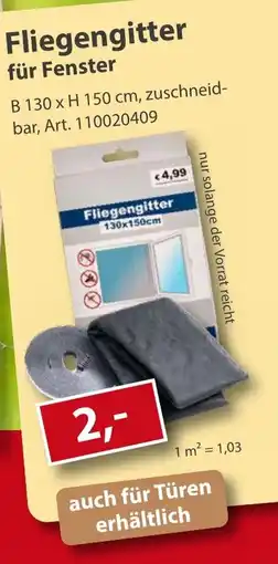 Sonderpreis Baumarkt Fliegengitter für Fenster Angebot