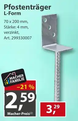 Sonderpreis Baumarkt Pfostenträger L-Form Angebot