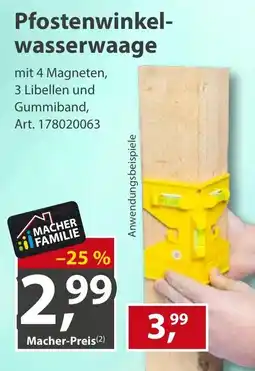 Sonderpreis Baumarkt Pfostenwinkel-wasserwaage Angebot