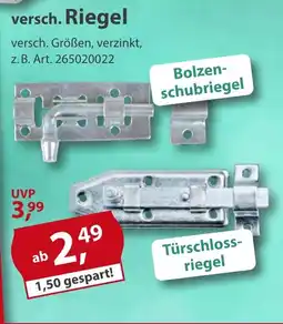 Sonderpreis Baumarkt versch. Riegel Angebot