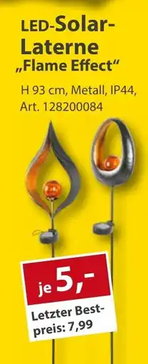 Sonderpreis Baumarkt LED-Solar-Laterne "Flame Effect" Angebot