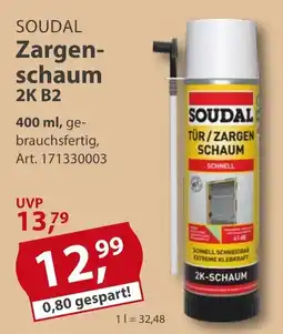 Sonderpreis Baumarkt Soudal Zargenschaum 2K B2 Angebot