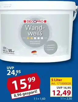 Sonderpreis Baumarkt DECOPRO Wand-weiß Angebot