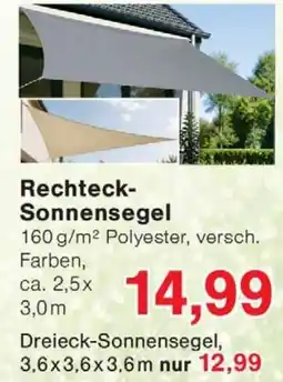 Wiglo Wunderland Rechteck-Sonnensegel Angebot