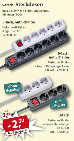 Sonderpreis Baumarkt versch. Steckdosen Angebot