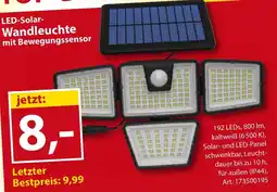 Sonderpreis Baumarkt LED-Solar-Wandleuchte mit Bewegungssensor Angebot