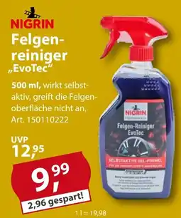 Sonderpreis Baumarkt NIGRIN Felgenreiniger EvoTec Angebot