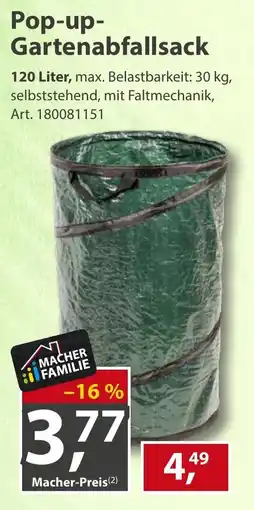 Sonderpreis Baumarkt Pop-up-Gartenabfallsack Angebot