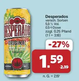 Famila Nord West Desperados Original Beer - Biere Tequila Angebot