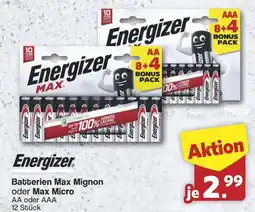 Famila Nord West Energizer Batterien Max Mignon oder Max Micro Angebot