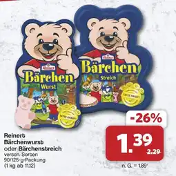 Famila Nord West Reinert Bärchenwurst Angebot
