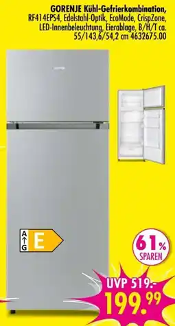 Möbel Boss GORENJE Kühl-Gefrierkombination Angebot
