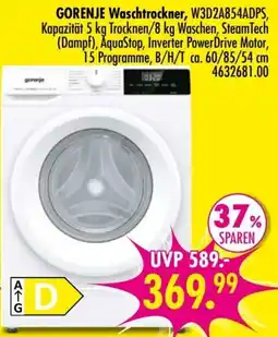 Möbel Boss GORENJE Waschtrockner Angebot