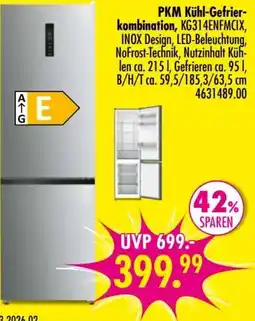 Möbel Boss PKM Kühl-Gefrierkombination Angebot