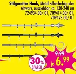 Möbel Boss Stilgarnitur Hook, Metall silberfarbig oder schwarz Angebot