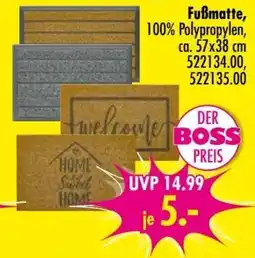 Möbel Boss Fußmatte Angebot