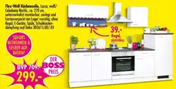 Möbel Boss Flex-Well Küchenzeile, Lucca, weiß/Caledonia Nachb. Angebot