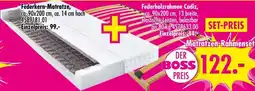 Möbel Boss Federkern-Matratze Federholzrahmen Cadiz Matratzen-Rahmenset Angebot