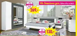 Möbel Boss Schlafzimmer Zara, alpinweiß/grau Angebot