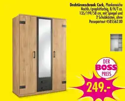 Möbel Boss Drehtürenschrank Cork, Plankeneiche Angebot