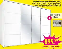 Möbel Boss Schwebetürenschrank Panorama, weiß Angebot