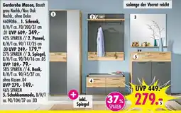 Möbel Boss Garderobe Mason, Basalt Angebot