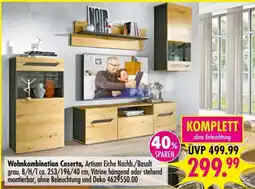 Möbel Boss Wohnkombination Caserta, Artisan Eiche Nachb./Basalt grau Angebot