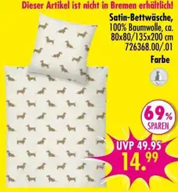 Möbel Boss Satin-Bettwäsche Angebot