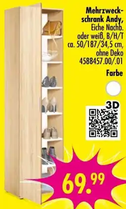 Möbel Boss Mehrzweckschrank Andy, Eiche Nachb. Angebot