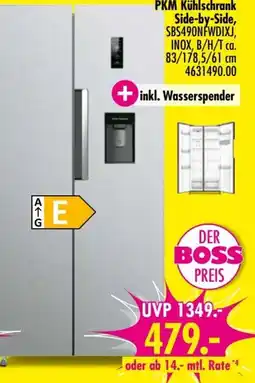 Möbel Boss PKM Kühlschrank Side-by-Side Angebot