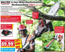 Norma WALTER Li-ion Akku-Hochentaster/-Heckenschere 2in1 Angebot