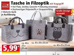 Norma Tasche in Filzoptik mit Tragegriff Angebot