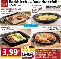 Norma CASA ROYALE Backblech oder Dauerbackfolie Angebot