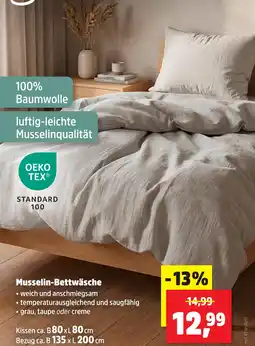 Thomas Philipps Musselin-bettwäsche grau Angebot