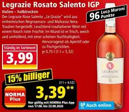 Norma Legrazie Rosato Salento IGP Angebot