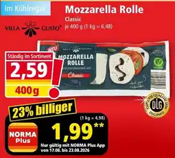 Norma Villa Gusto Mozzarella Rolle Classic Angebot