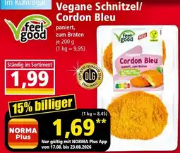 Norma feel good Vegane Schnitzel/Cordon Bleu Angebot