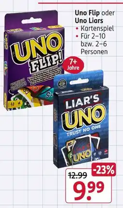 Rossmann Uno flip oder uno liars Angebot