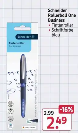 Rossmann Schneider rollerball one business Angebot