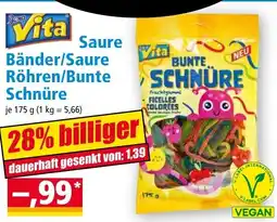 Norma Vita Saure Bänder/Saure Röhren/Bunte Schnüre Angebot