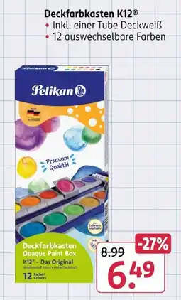 Rossmann Pelikan deckfarbkasten k12 Angebot