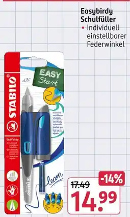 Rossmann Stabilo easybirdy schulfüller Angebot
