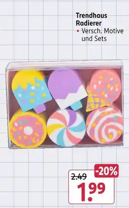 Rossmann Trendhaus radierer Angebot