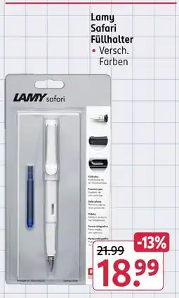 Rossmann Lamy safari füllhalter Angebot