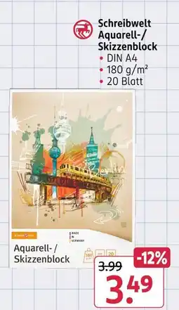 Rossmann Schreibwelt aquarell-/skizzenblock Angebot