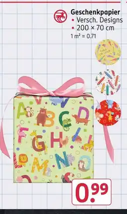 Rossmann Geschenkpapier Angebot