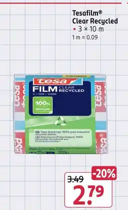 Rossmann Tesa tesafilm clear recycled Angebot