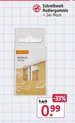 Rossmann Schreibwelt radiergummis Angebot