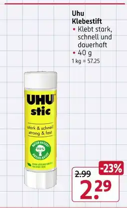 Rossmann Uhu klebestift Angebot